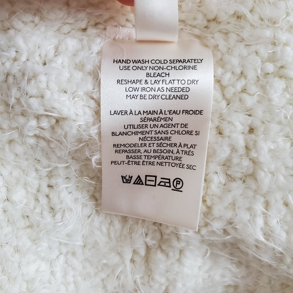 Free People Icing V-neck Ivory Pullover Sweater NWT Size XL - Picture 15 of 16